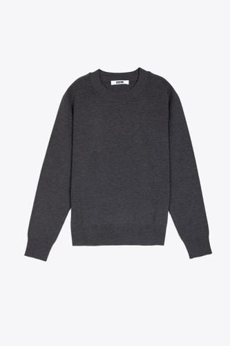 Maglia Girocollo Over Charcoal grey wool crewneck sweater - Mauro Grifoni - Modalova