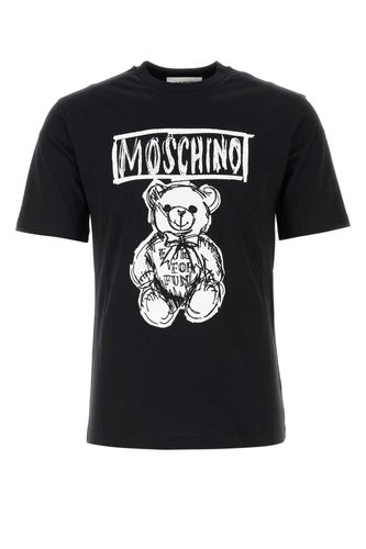 Moschino Black Cotton T-shirt - Moschino - Modalova