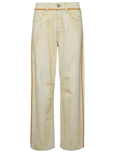 Palm Angels Ivory Cotton Jeans - Palm Angels - Modalova