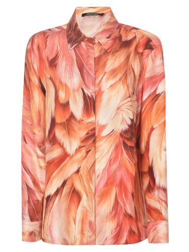 Feather Printed Regular Shirt - Roberto Cavalli - Modalova