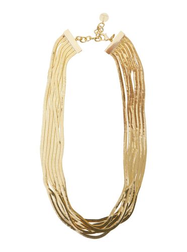Imperial Long Gold-colored Necklace With Adjustable Clasp And Pendant With Logo In Brass Woman - Silvia Gnecchi - Modalova