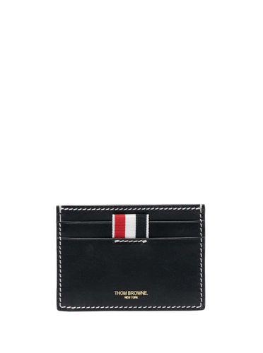 Card-holder With Tricolor Detail And Embossed Logo In Smooth Leather Man - Thom Browne - Modalova