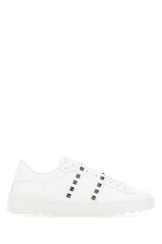 White Leather Rockstud Untitled Sneakers - Valentino Garavani - Modalova
