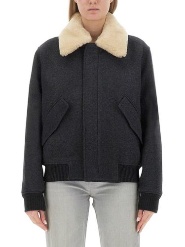 Shearling Collar Jacket - Ami Alexandre Mattiussi - Modalova