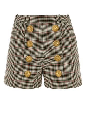 Embroidered Polyester Blend Shorts - Balmain - Modalova