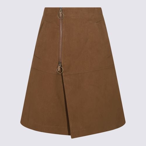 Burberry Brown Cotton Midi Skirt - Burberry - Modalova