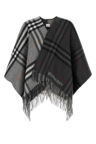 Embroidered Wool Blend Cape - Burberry - Modalova