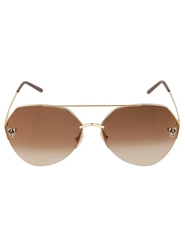 Aviator Heptagon Sunglasses - Cartier Eyewear - Modalova