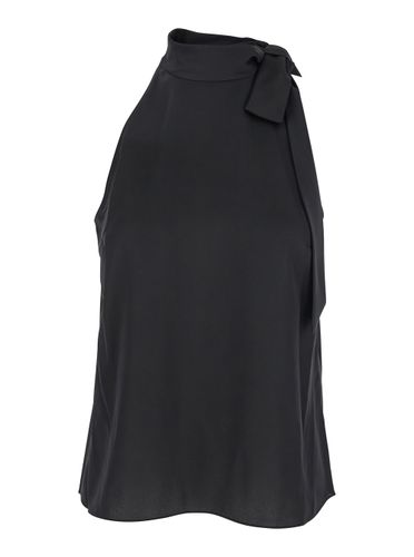 Sleeveless Top With Halterneck And Side Tie Detail In Tech Fabric Woman - Theory - Modalova