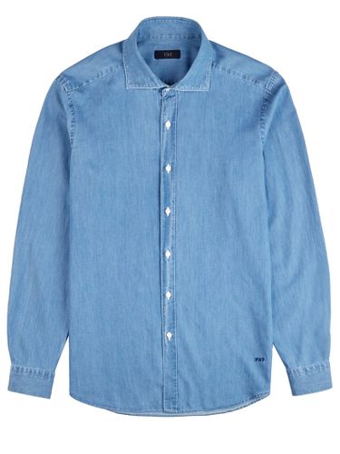 Fay Blue Cotton Shirt - Fay - Modalova