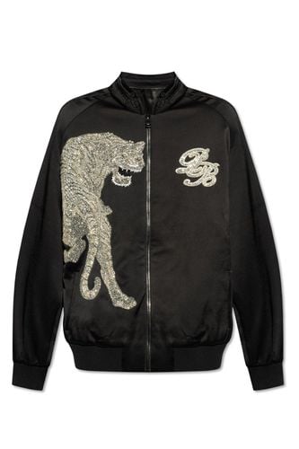 Logo Embellished Bomber Jacket - Balmain - Modalova