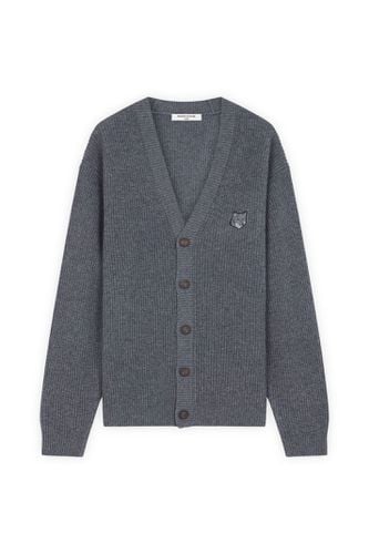 Bold Fox Head Patch Comfort Ribbed Cardigan - Maison Kitsuné - Modalova