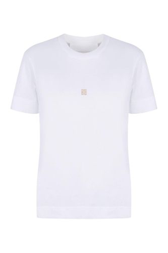G Embroidered Crewneck T-shirt - Givenchy - Modalova