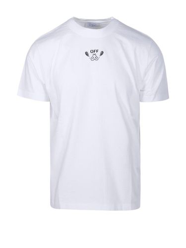 Off White Logo Printed Crewneck T-shirt - Off-White - Modalova