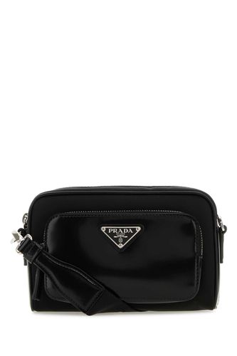 Black Re-nylon And Leather Crossbody Bag - Prada - Modalova