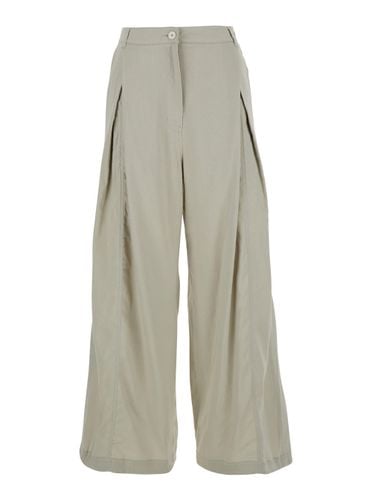 Palazzo Pants With Front Pences In Cotton Blend Woman - Low Classic - Modalova