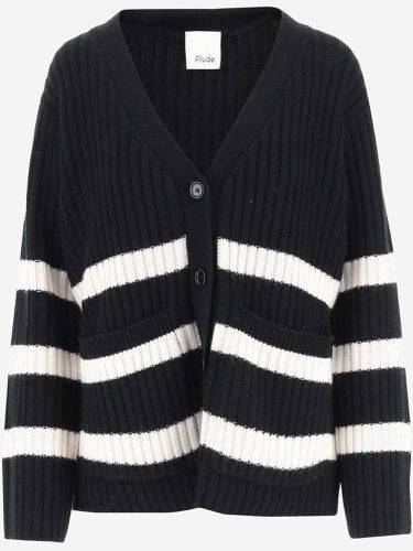 Cardigan Made Of Wool Blend With Striped Pattern - Allude - Modalova