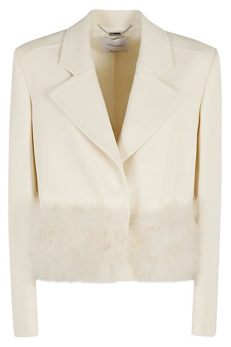 Blumarine Jacket Sable W Feath - Blumarine - Modalova