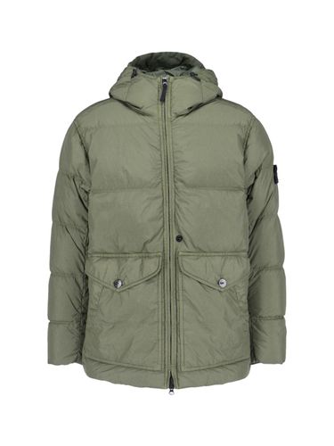 Logo Hooded Down Jacket - Stone Island - Modalova