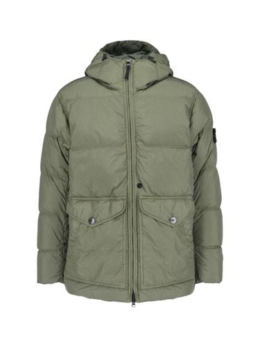 Logo Hooded Down Jacket - Stone Island - Modalova