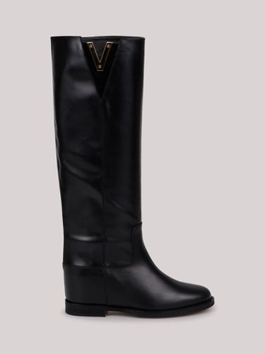 Santa Monica Leather Knee-high Boots - Via Roma 15 - Modalova