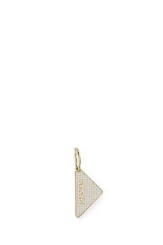 Gold 925 Silver Symbole Single Left Earring - Prada - Modalova