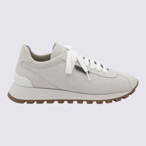 And Grey Leather Sneakers - Brunello Cucinelli - Modalova