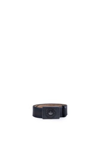 Vintage Plaque Belt In Dark Brown Leather - Dsquared2 - Modalova