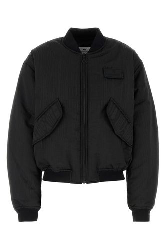 Logo Detailed Zip-up Bomber Jacket - Marine Serre - Modalova