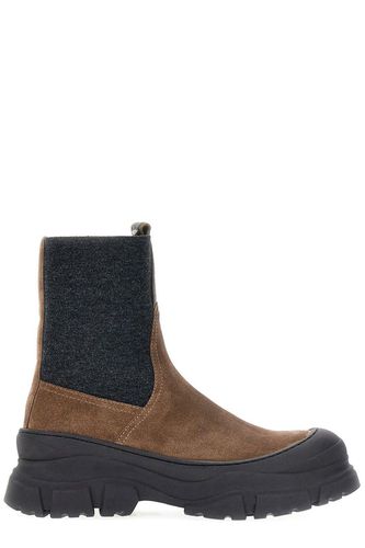 Monili-embellished Slip-on Ankle Boots - Brunello Cucinelli - Modalova