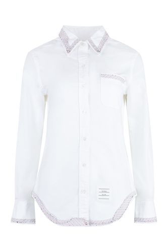 Button-down Collar Cotton Shirt - Thom Browne - Modalova