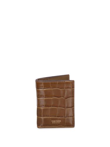 Tom Ford Crocodile Khaki Wallet - Tom Ford - Modalova