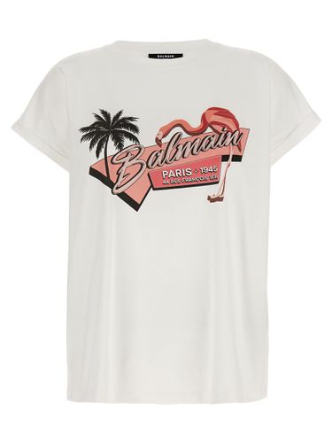 Balmain Flamingo T-shirt - Balmain - Modalova
