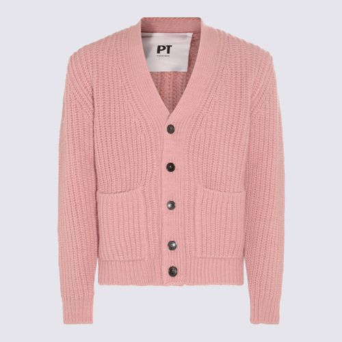 PT Torino Pink Wool Blend Cardigan - PT Torino - Modalova