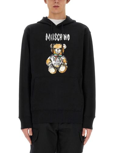 Drawn Teddy Bear Sweatshirt - Moschino - Modalova