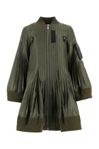 Army Green Polyester Jacket Dress - Sacai - Modalova