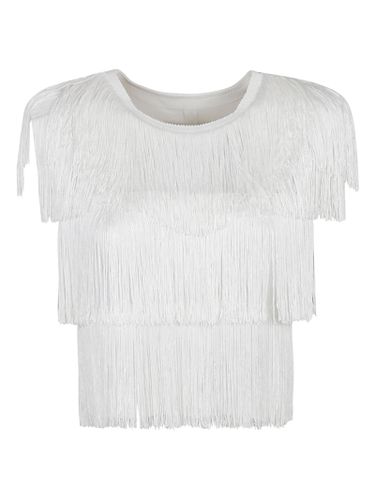 Sleeveless Short Fringe T-shirt - Norma Kamali - Modalova