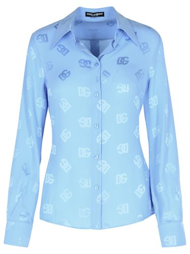 Light Blue Silk Shirt - Dolce & Gabbana - Modalova