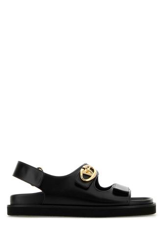 Black Leather Sandals - Valentino Garavani - Modalova