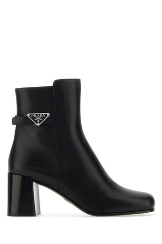 Prada Black Leather Ankle Boots - Prada - Modalova