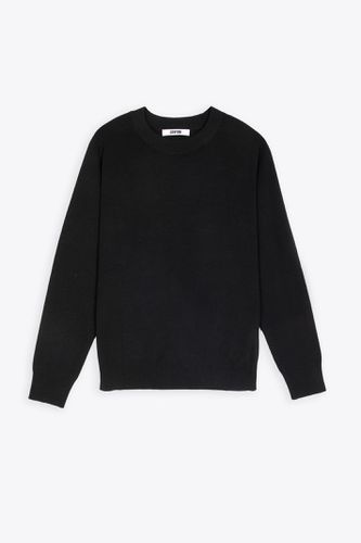 Maglia Girocollo Over Black wool crewneck sweater - Mauro Grifoni - Modalova