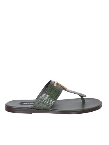 Crocodile Thong Sandals - Tom Ford - Modalova