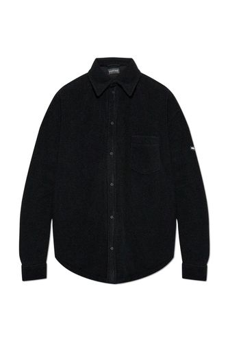 Logo Patch Padded Oversized Shirt - Balenciaga - Modalova