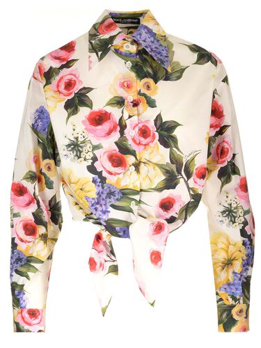 Floral Print Cotton Shirt - Dolce & Gabbana - Modalova