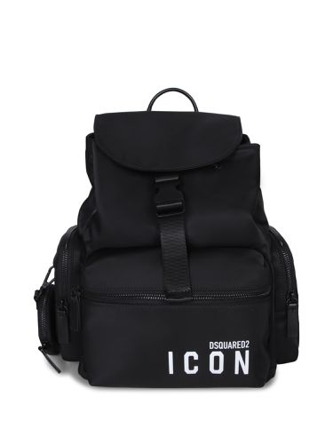 Be Icon Logo Black Backpack - Dsquared2 - Modalova