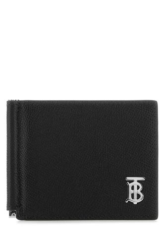 Burberry Black Leather Tb Wallet - Burberry - Modalova
