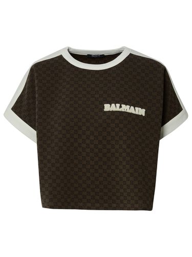 Balmain Brown Cotton Blend T-shirt - Balmain - Modalova