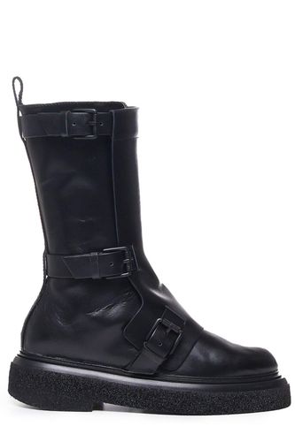 Buckled Detailed Round Toe Boots - Max Mara - Modalova