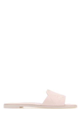 Pastel Pink Leather Slippers - Alexander McQueen - Modalova