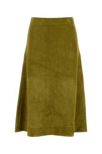 Bottega Veneta Green Suede Skirt - Bottega Veneta - Modalova